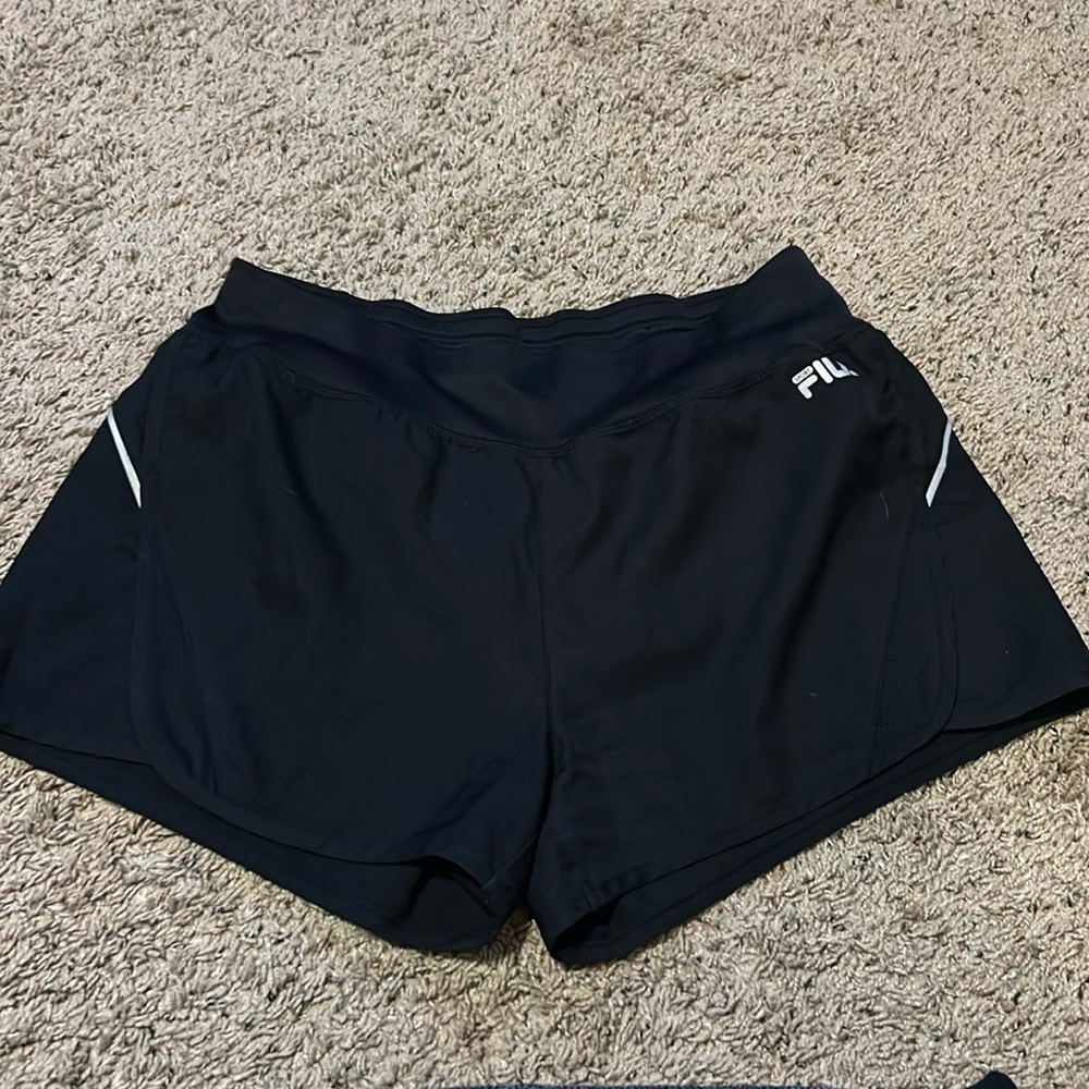 Black athletic shorts